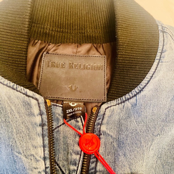 True Religion Denim BomberJacket - Picture 3 of 5